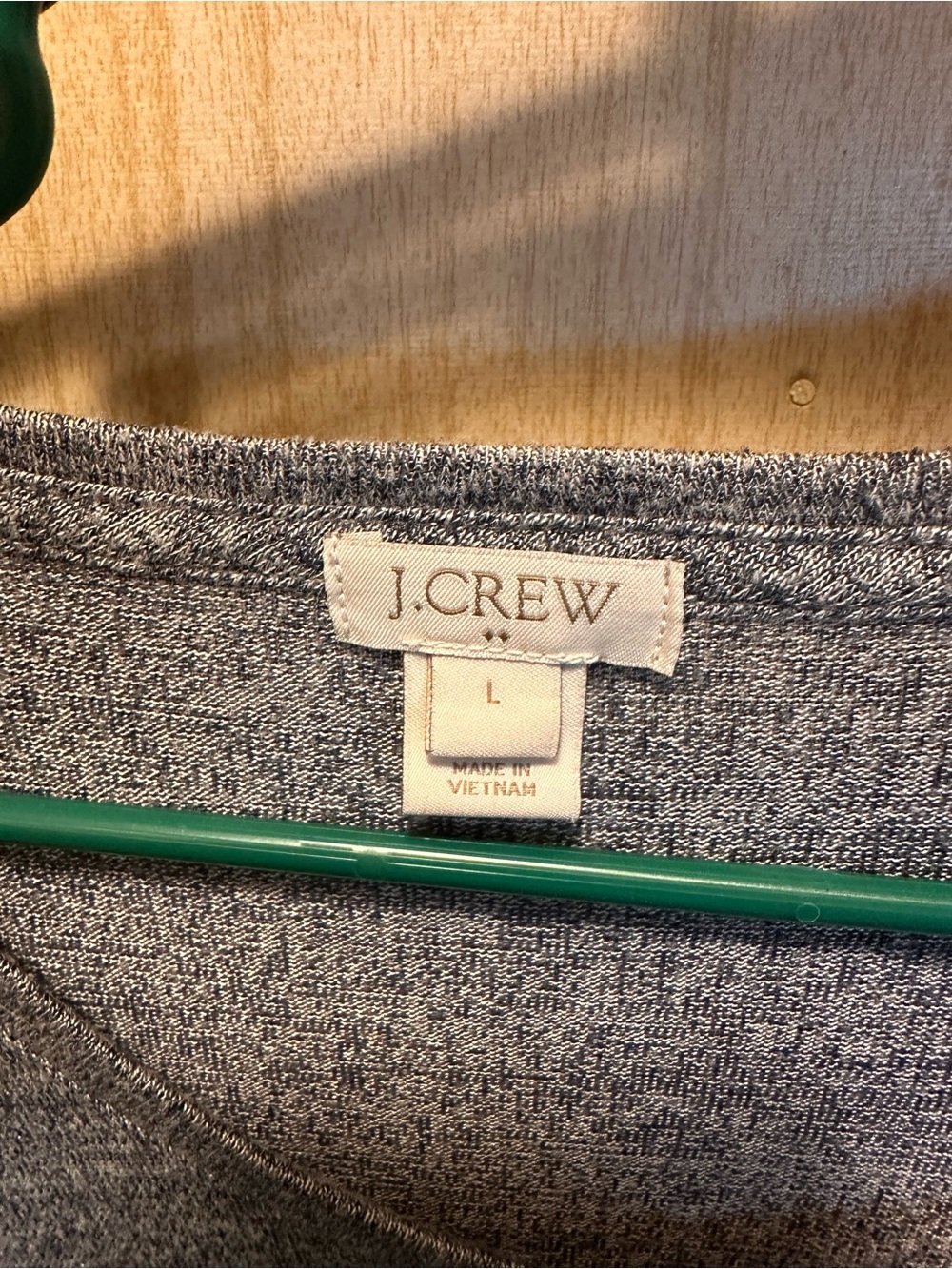 J.Crew Heathered Navy-Gray Knit Tee